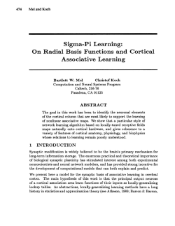 Sigma-Pi Learning: On Radial Basis Functions and Cortical