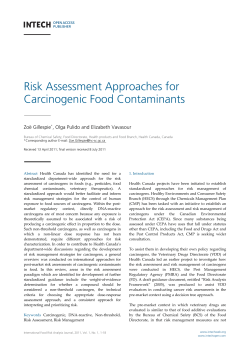 Risk Assessment Approaches for Carcinogenic Food Contaminants