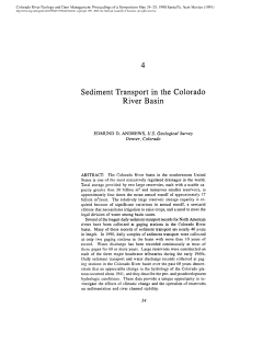 Sediment Transport in the Colorado River Basin
