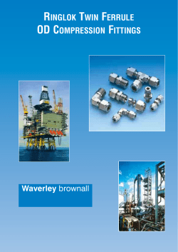 Ringlok twin ferrule fittings