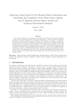 Achieving a log(n) Speed Up for Boolean Matrix Operations and