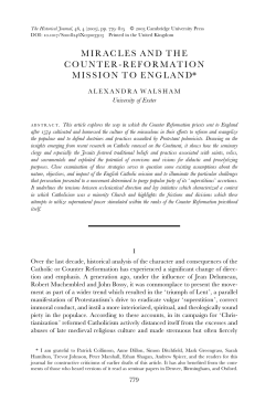 miracles and the counter-reformation mission to