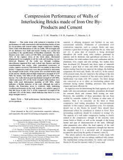 Compression Performance of Walls of Interlocking Bricks