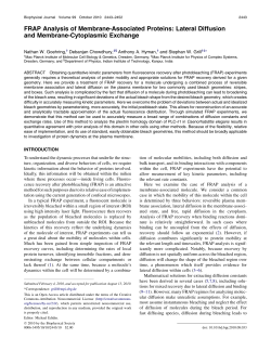 FRAP Analysis of Membrane-Associated