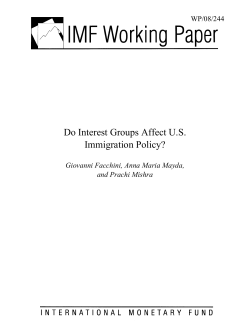 Do Interest Groups Affect US Immigration Policy?