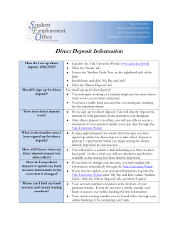 Direct Deposit Information