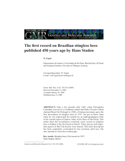 The first record on Brazilian stingless bees published