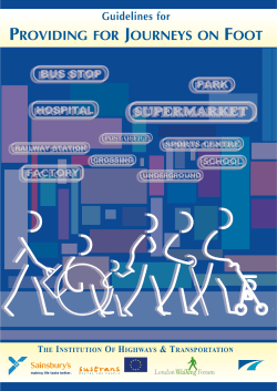 Providing for Journeys on Foot