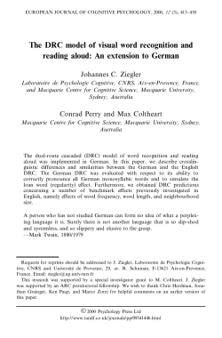 The DRC model of visual word recognition and