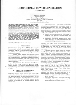 geothermal power generation