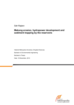 Mekong erosion, hydropower development and sediment