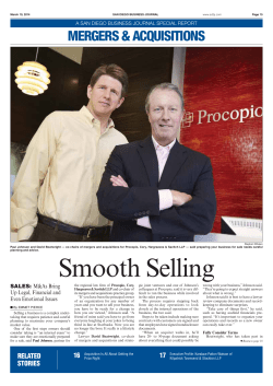 Smooth Selling - Cabrillo Advisors