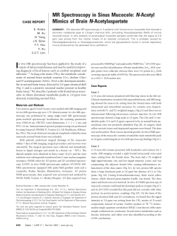 MR Spectroscopy in Sinus Mucocele: N