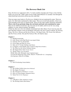 The Borrower Book List