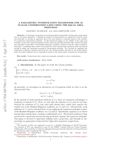 Parametric interpolation with the equal area