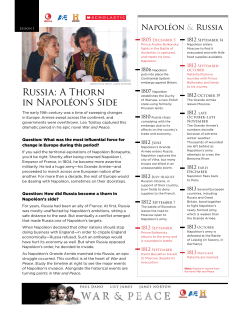 Russia: A Thorn in Napol&eacute;on`s Side