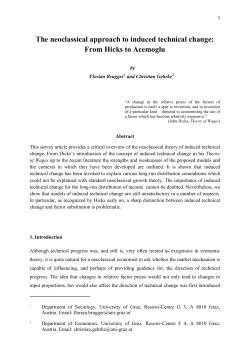 The neoclassical approach to induced technical change: From Hicks