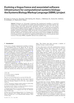 Evolving a lingua franca and associated software