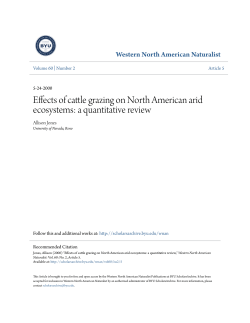 Effects of cattle grazing on North American arid ecosystems