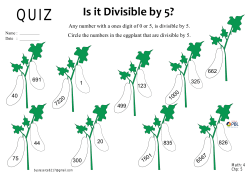 MATH 4 CHP 5 is it divisible by 5
