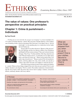 The value of values: One professor`s perspective on practical