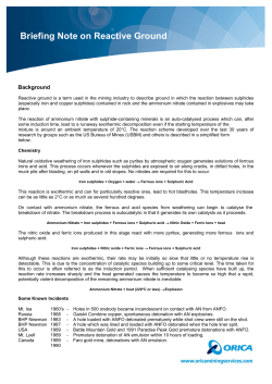 Briefing Note on Reactive Ground