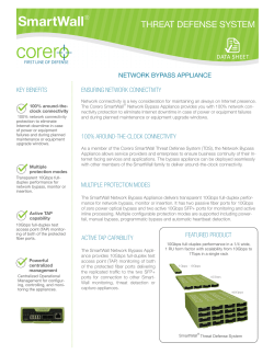SmartWall TDS Network Bypass Appliance