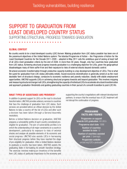 Support to Graduation from Least Developed Country Status