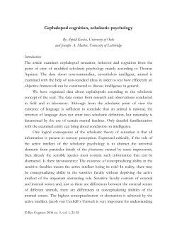 Cephalopod cognition, scholastic psychology
