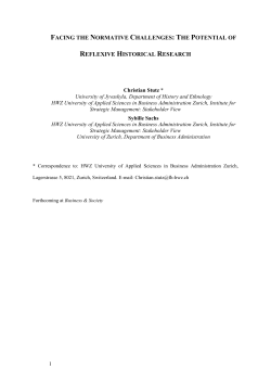 facing the normative challenges: the potential of reflexive historical