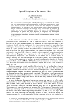 Spatial Metaphors of the Number Line