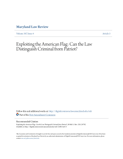Exploiting the American Flag - DigitalCommons@UM Carey Law