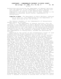 CONVEYANCE - COMMONWEALTH PROPERTY IN BUCKS