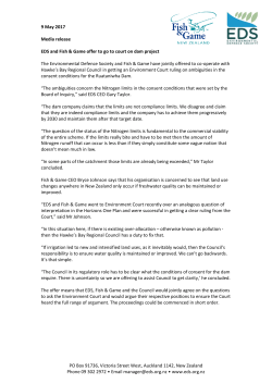 13 August 2007 - Environmental Defence Society