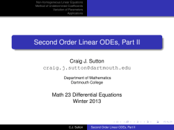 Second Order Linear ODEs, Part II