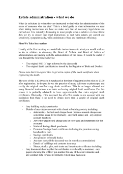Estate administration - what we do