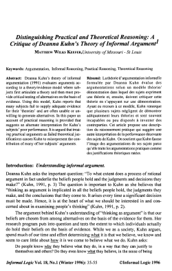 Distinguishing Practical and Theoretical Reasoning: A Critique of