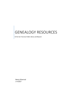 genealogy resources - San Francisco Public Library