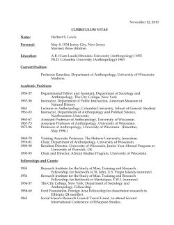 CV - Center for Jewish Studies