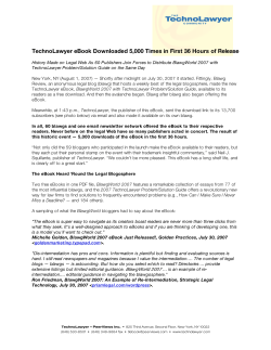 TechnoLawyer eBook Downloaded 5,000 Times in First 36 Hours of