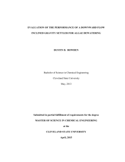 EVALUATION OF THE PERFORMANCE OF A DOWNWARD FLOW