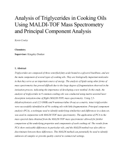 Analysis of Triglycerides in Cooking Oils Using MALDI