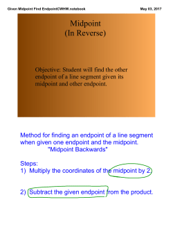 Given Midpoint Find EndpointCWHW.notebook