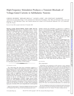 High-Frequency Stimulation Produces a Transient Blockade of