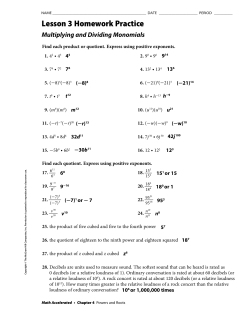 4-3 Extra Practice ws answers