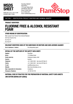 msds sheet - FlameStop