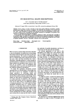 on sequential shape descriptions