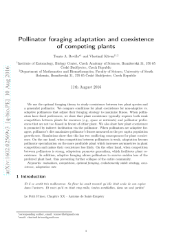 Pollinator foraging adaptation and the coexistence of competing plants