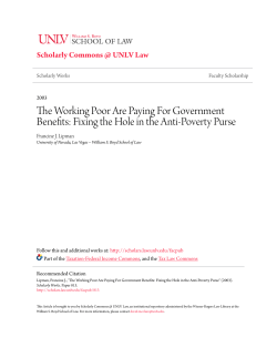 Fixing the Hole in the Anti-Poverty Purse