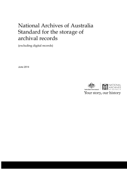 Standard for the storage of archival records